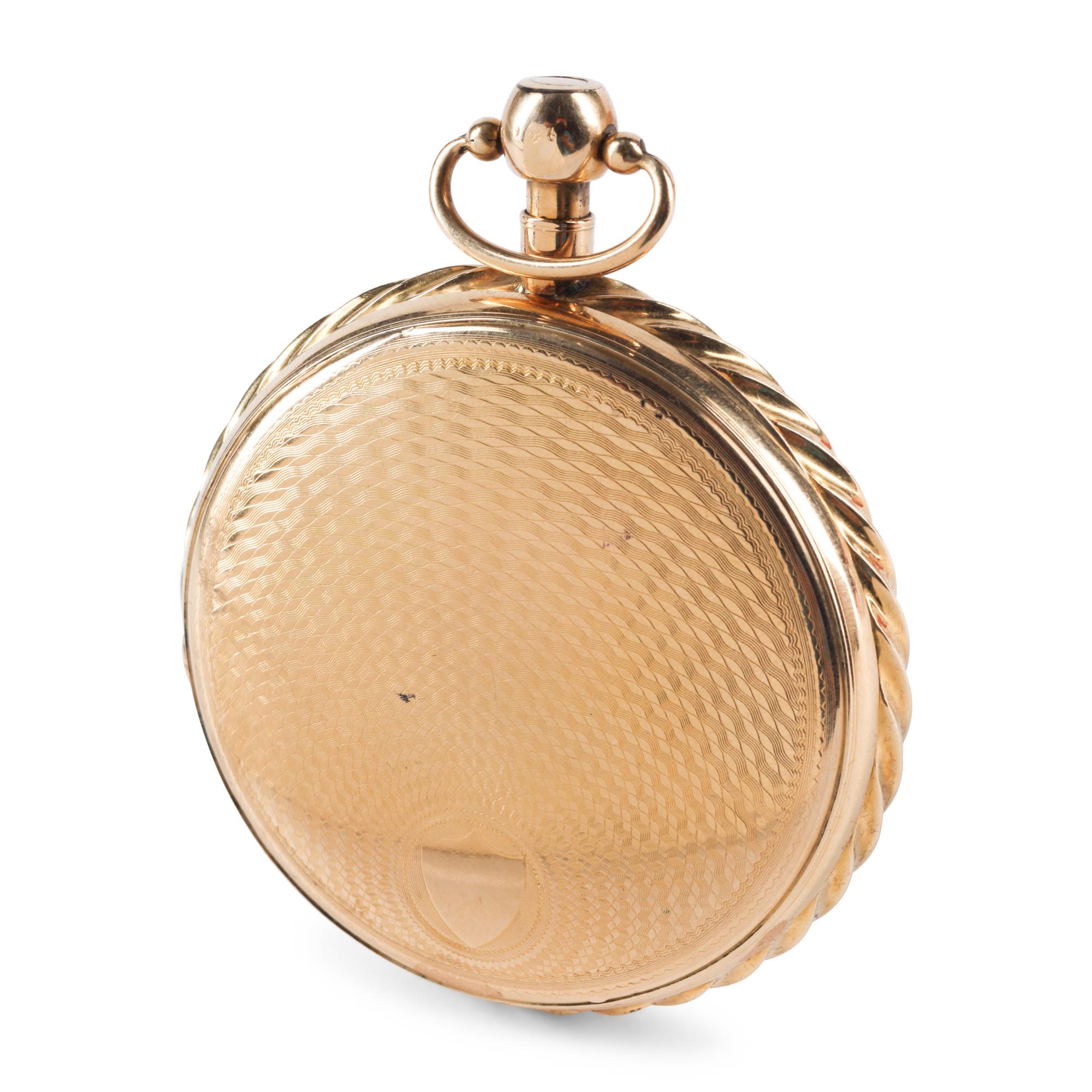 A Swiss Gold Mechanical Pocket Watch