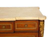A Louis XVI Style Marble Top Gilt Metal Mounted Commode — 19th/20th Century