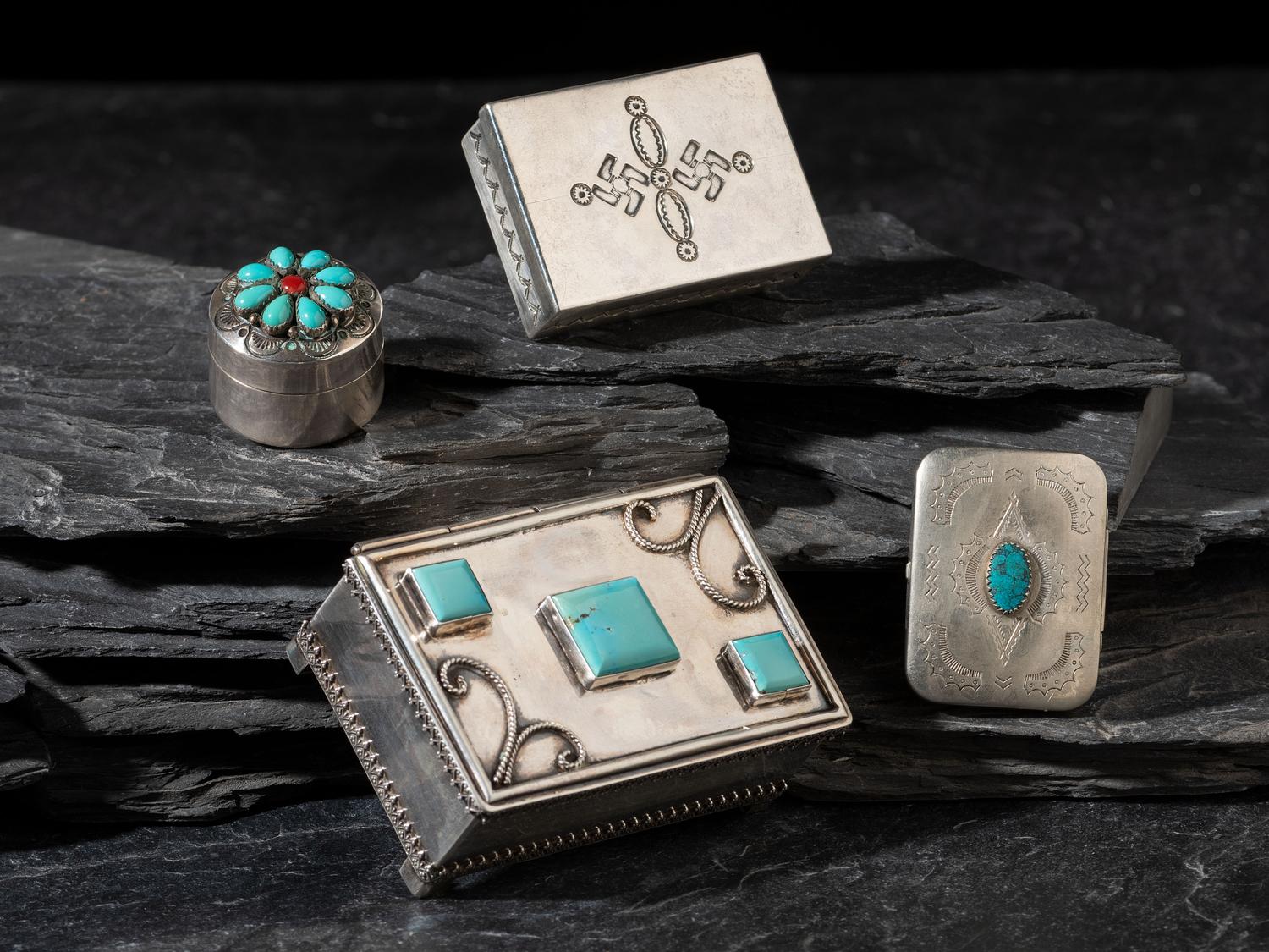 Navajo and Southwestern-style Lidded Boxes