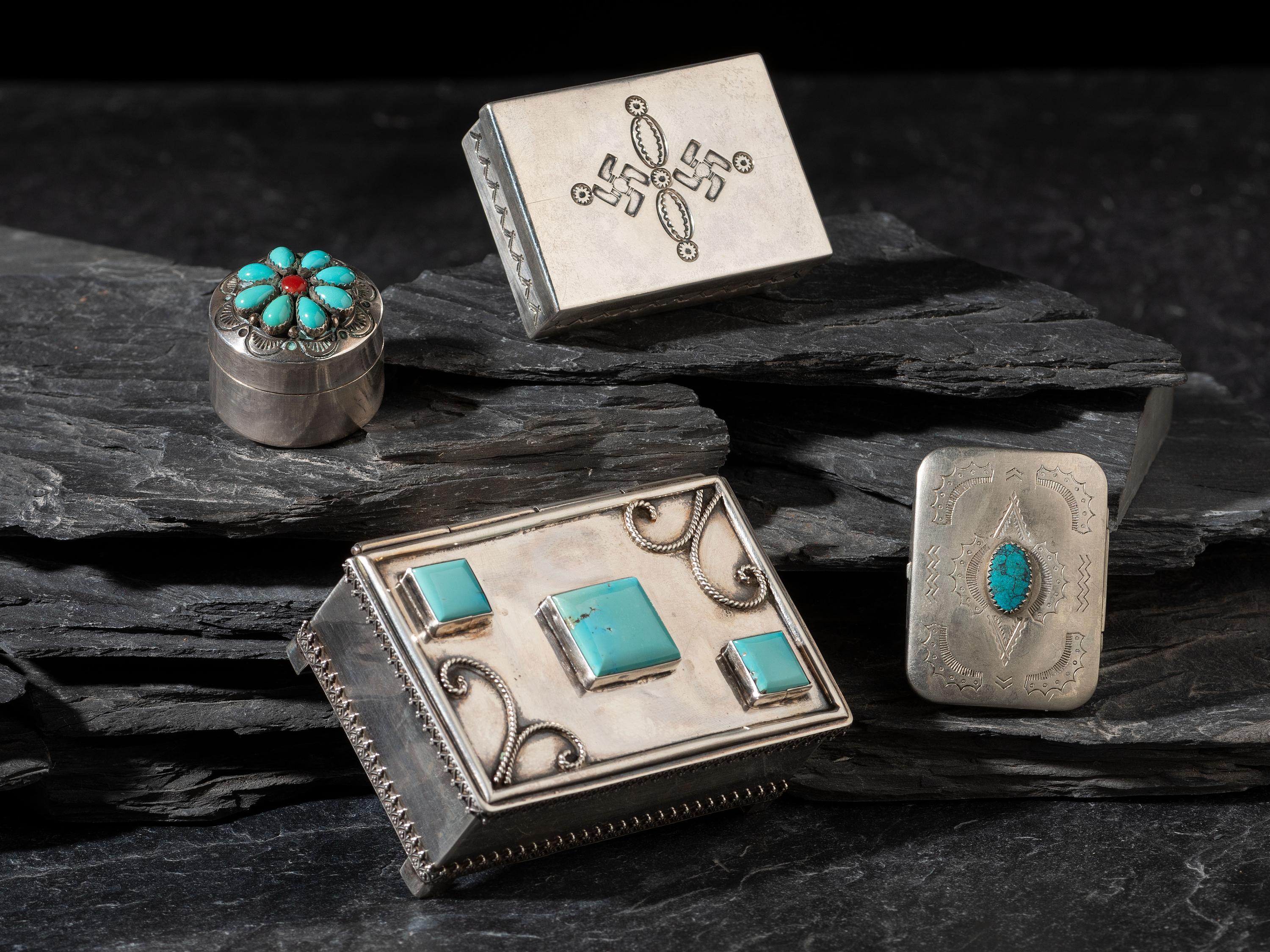 Navajo and Southwestern-style Lidded Boxes