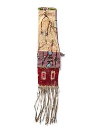 Sioux Beaded Hide Tobacco Bag, Belonging to Scotty Philip (1885-1911)