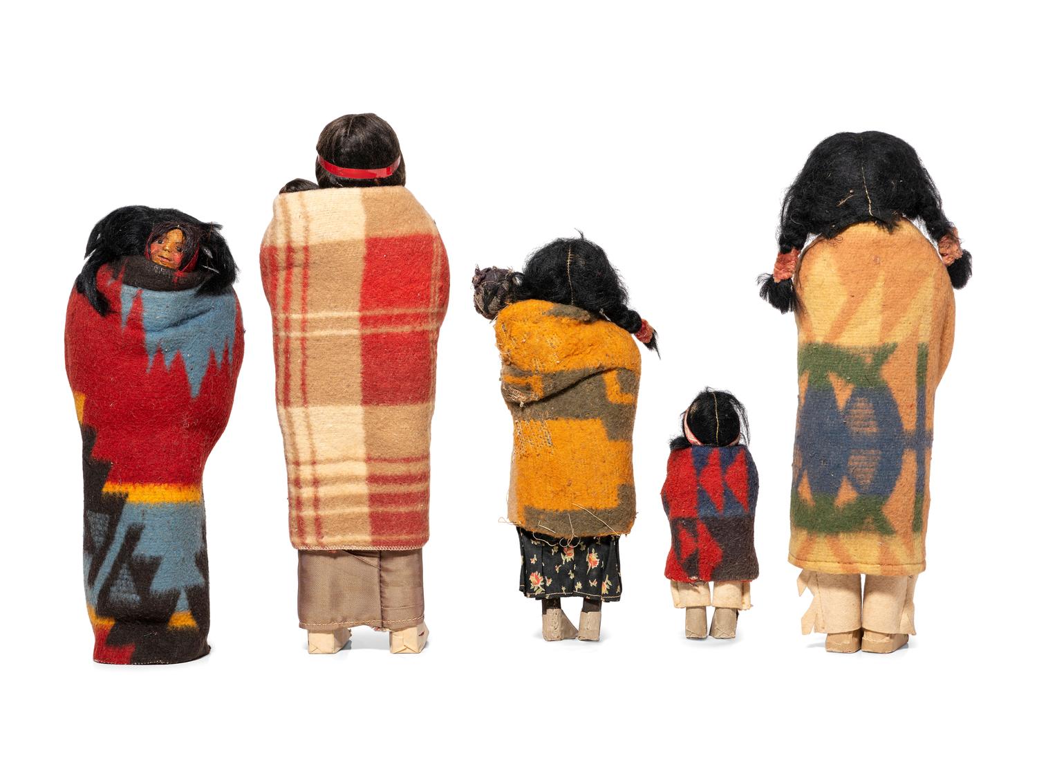 Group of Skookum Dolls