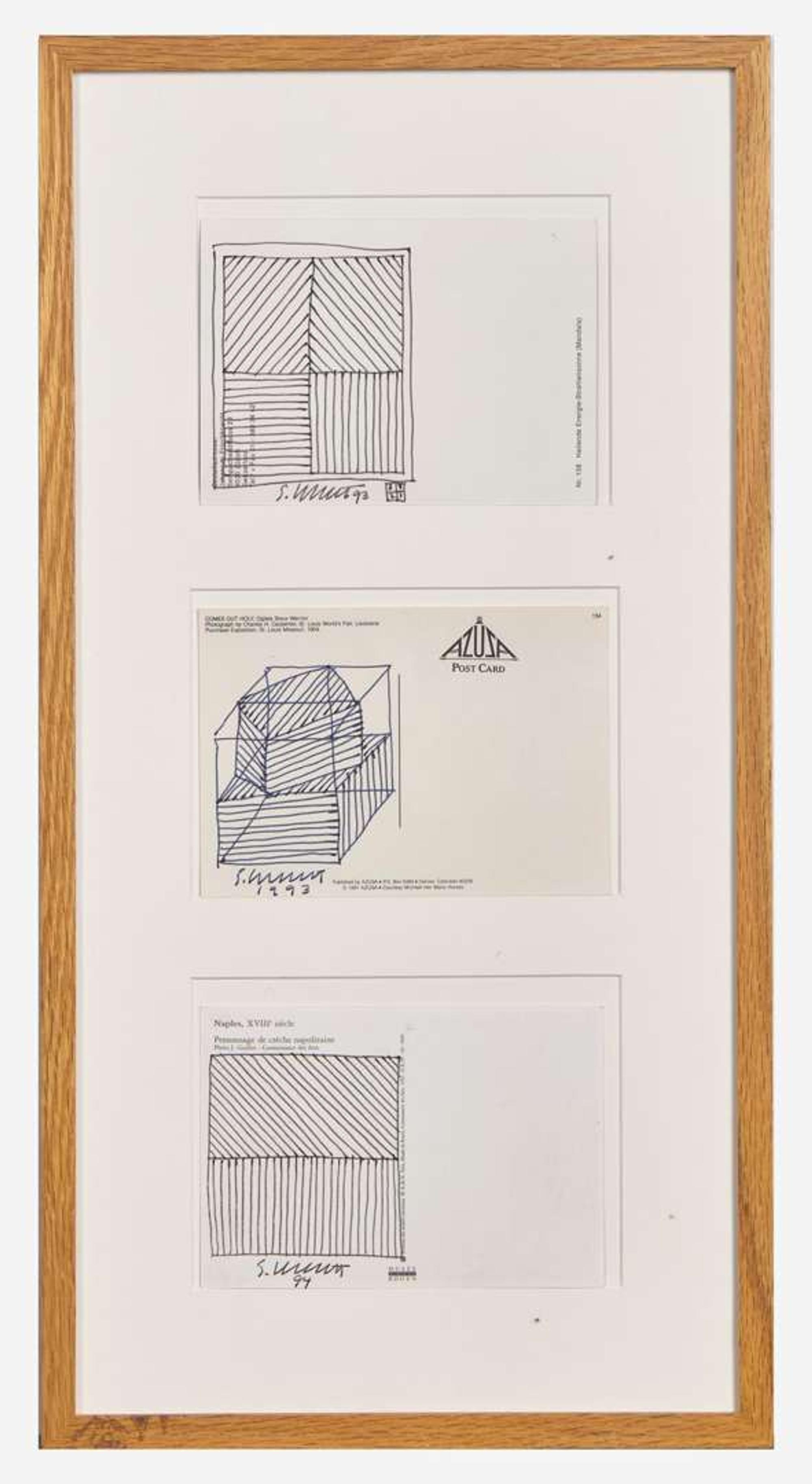 Sol LeWitt (American, 1928-2007) - Three Postcards