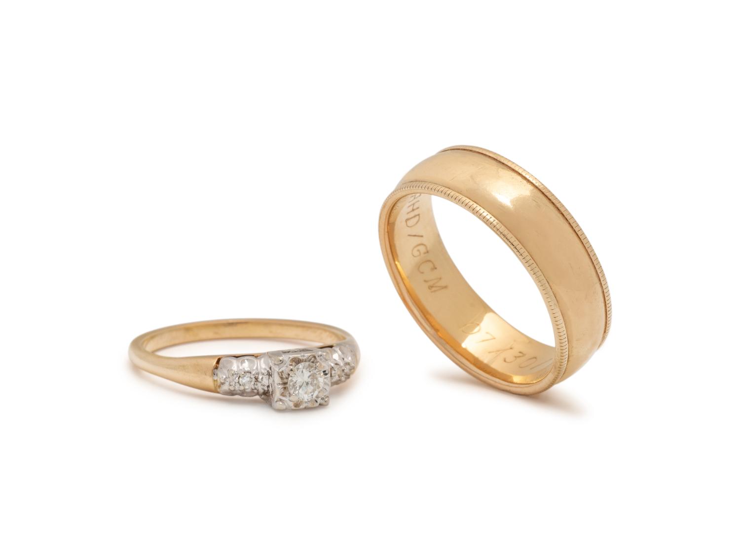 TWO GOLD RINGS
