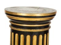 A Neoclassical Style Painted and Parcel Gilt Pedestal