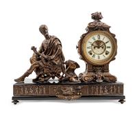 An Ansonia Cincinnatus Gilt Metal Mantel Clock