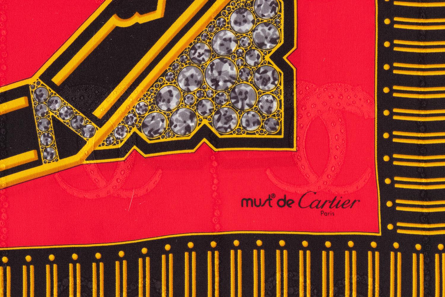 Collection of Five Cartier Scarves, 1980-2000s
