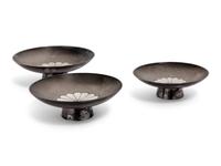 A Set of Three Japanese Silver Sake Cups