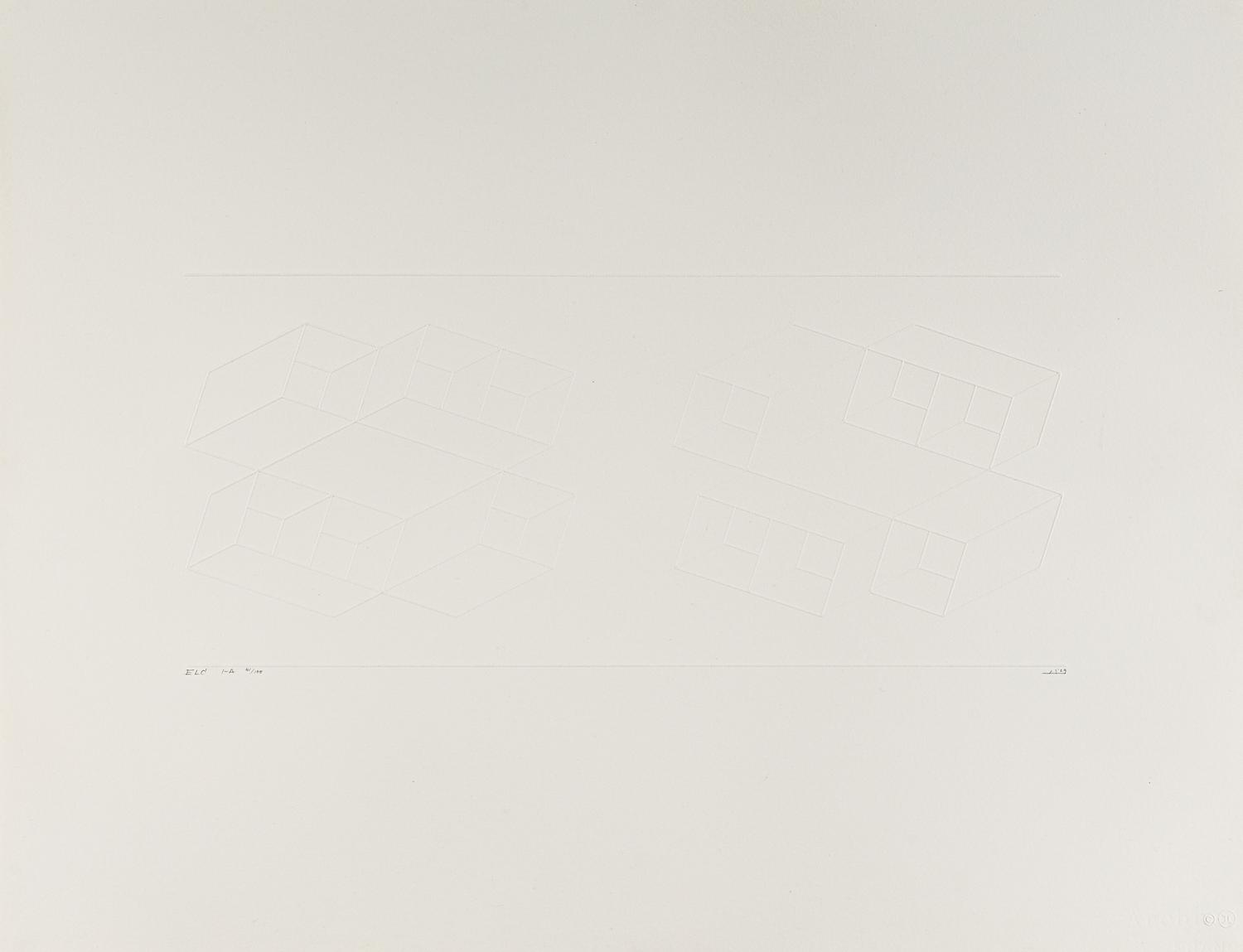 ELC 1-A (from Embossed Linear Constructions ), 1969