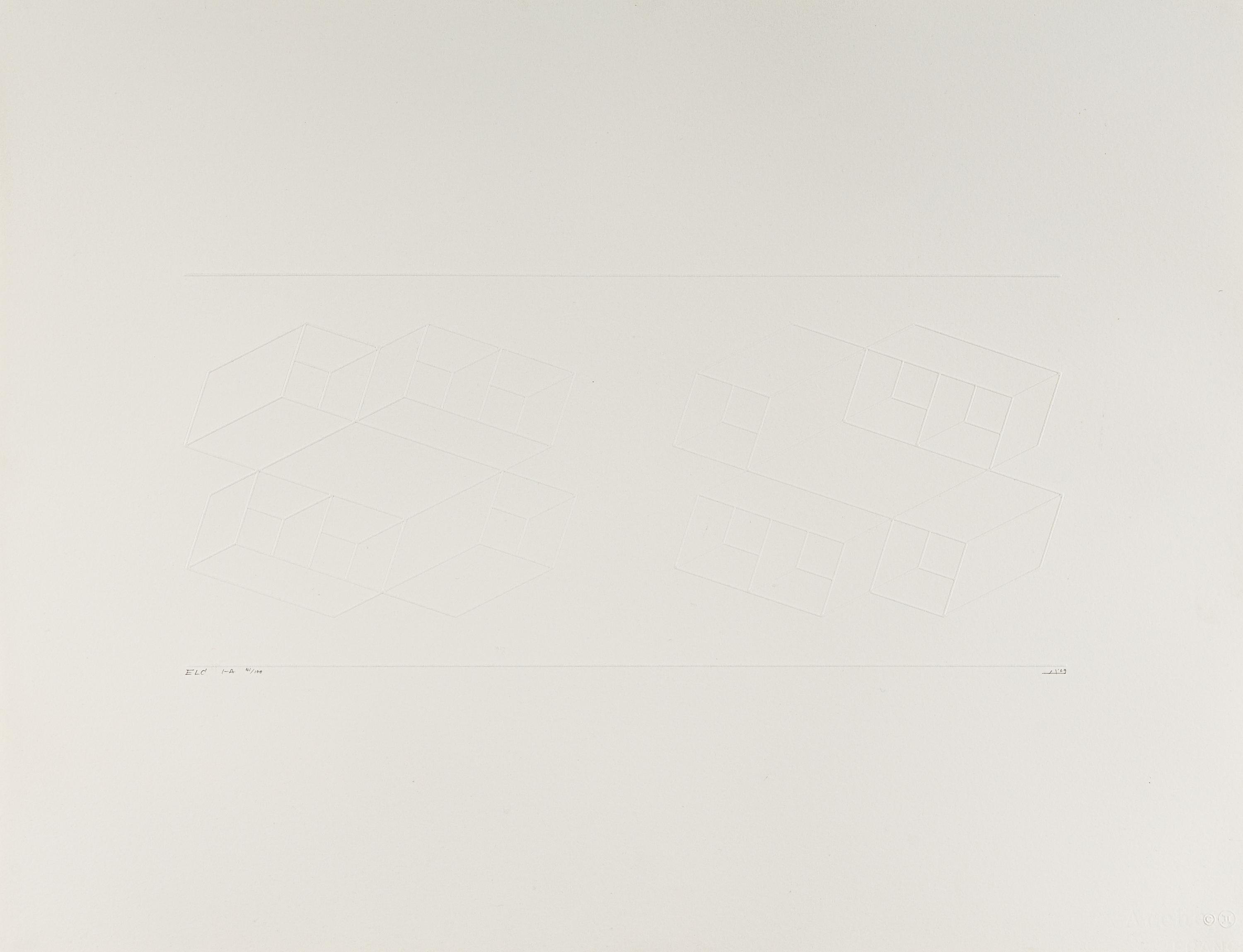 ELC 1-A (from Embossed Linear Constructions ), 1969