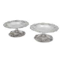 A Pair of American Silver Compotes