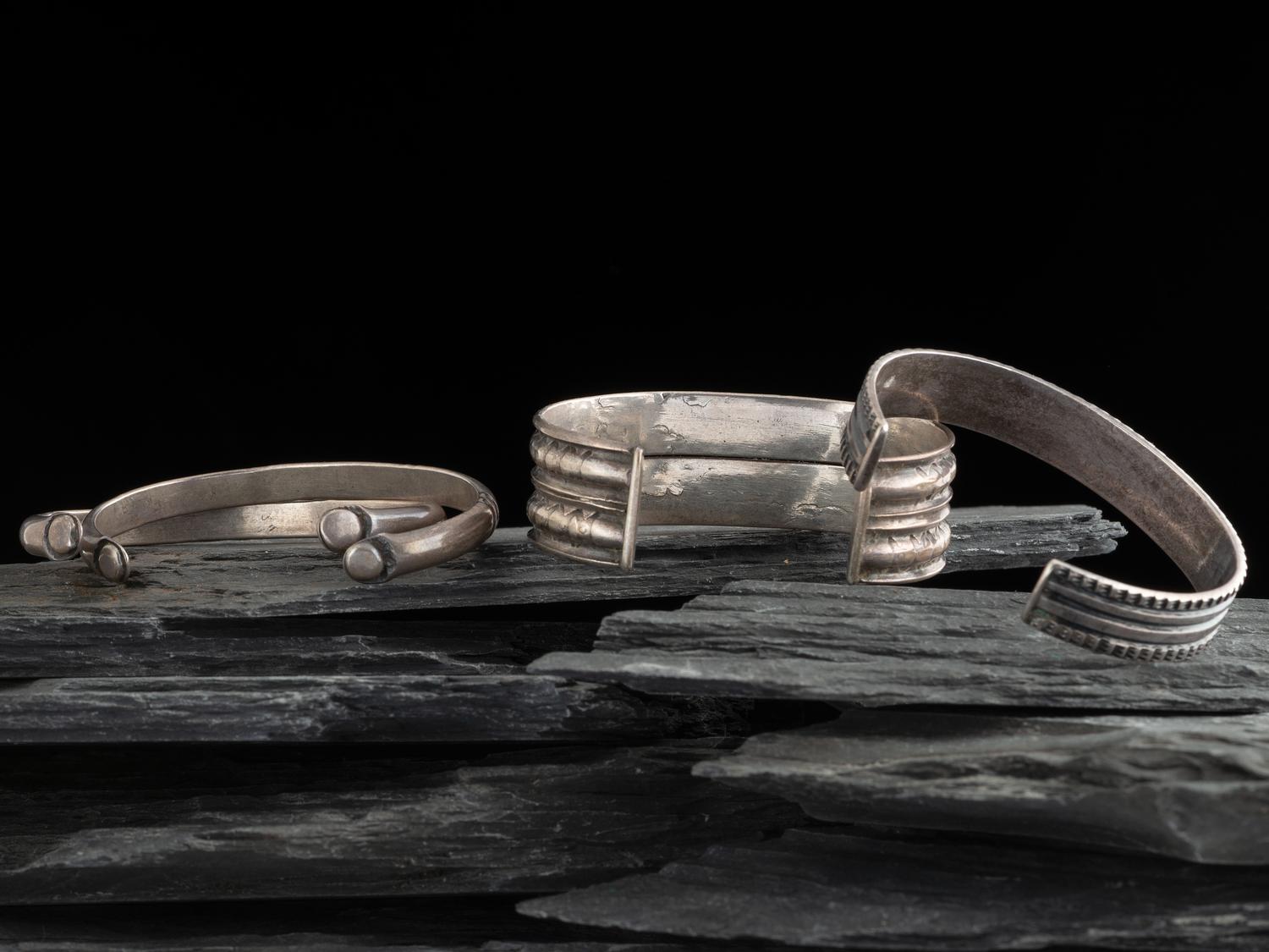 Group of Slender Navajo Ingot Cuff Bracelets