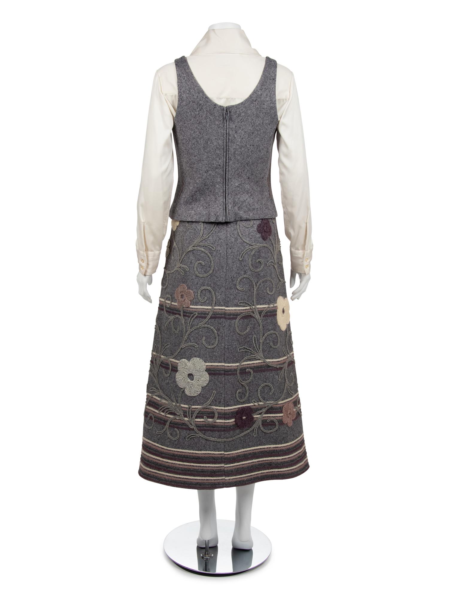 Geoffrey Beene Felted Wool Ensemble, 1970s