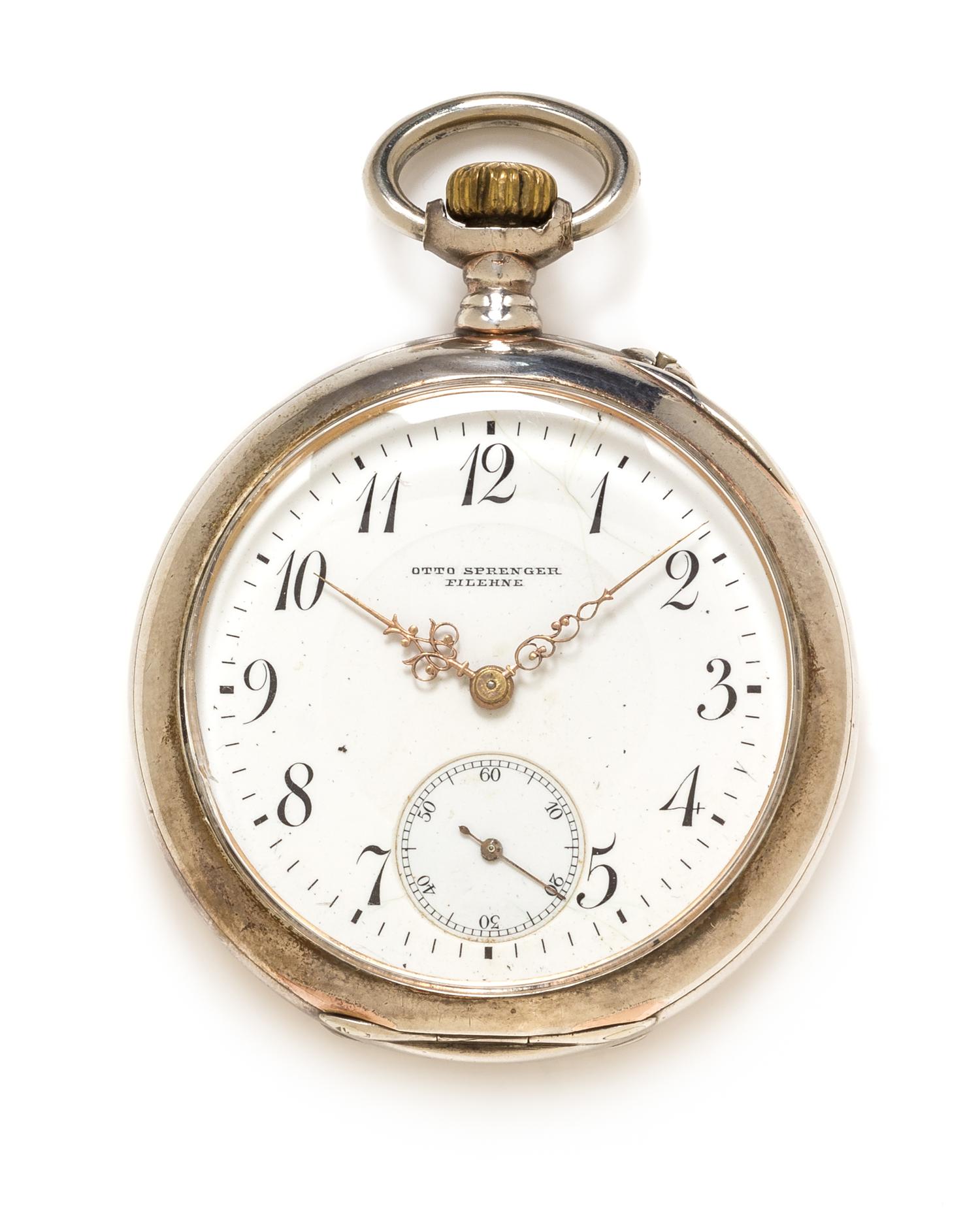 A Silver Open Face Pocket Watch, Longines for Otto Sprenger Filenne, 51.80 dwts.