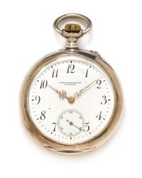 A Silver Open Face Pocket Watch, Longines for Otto Sprenger Filenne, 51.80 dwts.