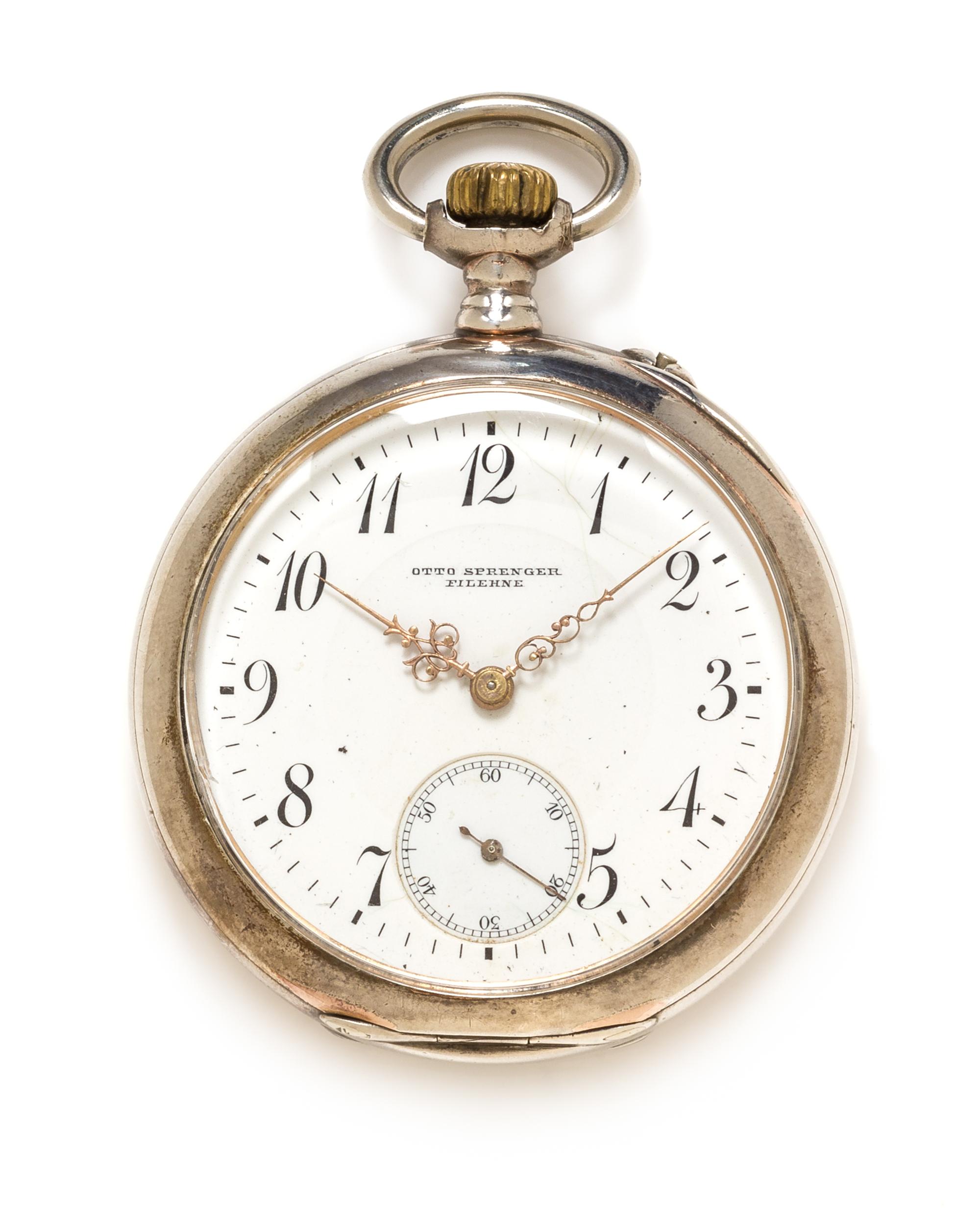 A Silver Open Face Pocket Watch, Longines for Otto Sprenger Filenne, 51.80 dwts.