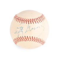 A Group of Lefty Gomez Items, (Including Signed Autograph Baseball, HOF Plaque and Personal Christmas Card)