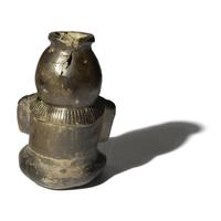 A Peruvian Blackware Effigy Vessel