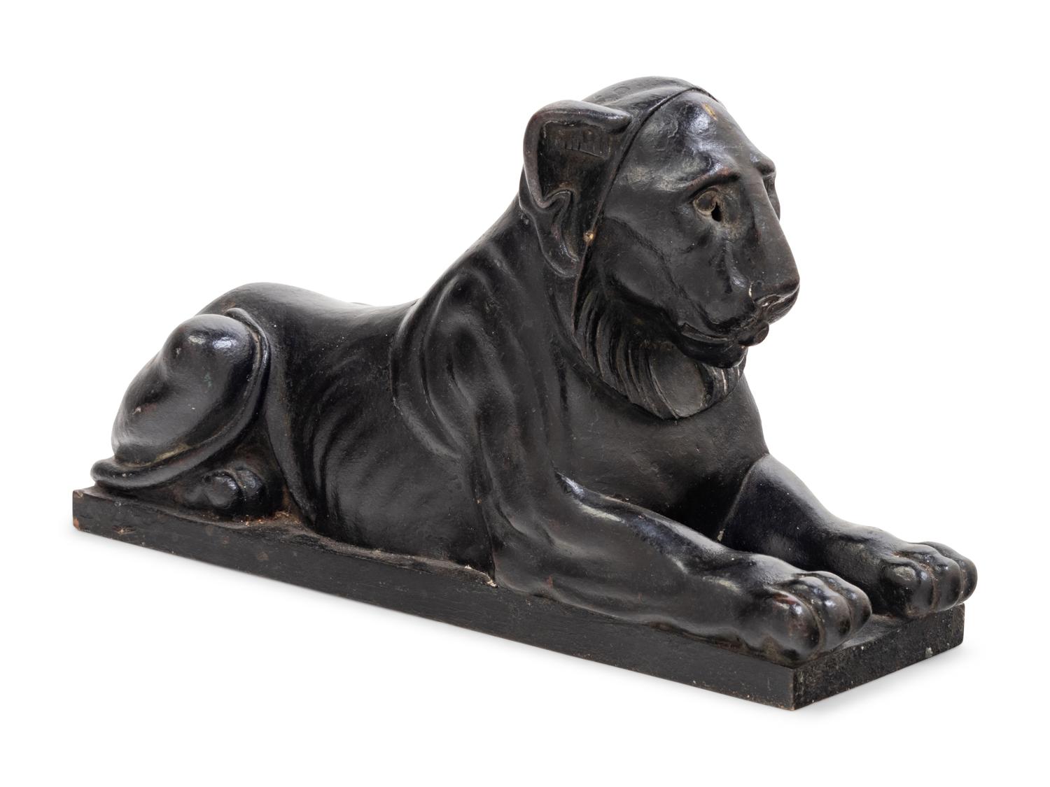 A Continental Bronze Figure of a Recumbent Lion