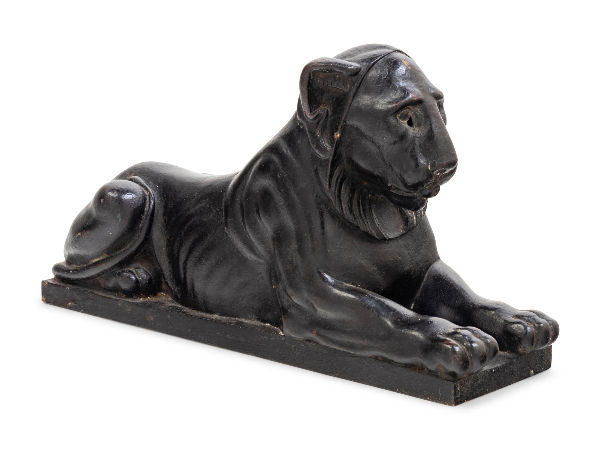 A Continental Bronze Figure of a Recumbent Lion