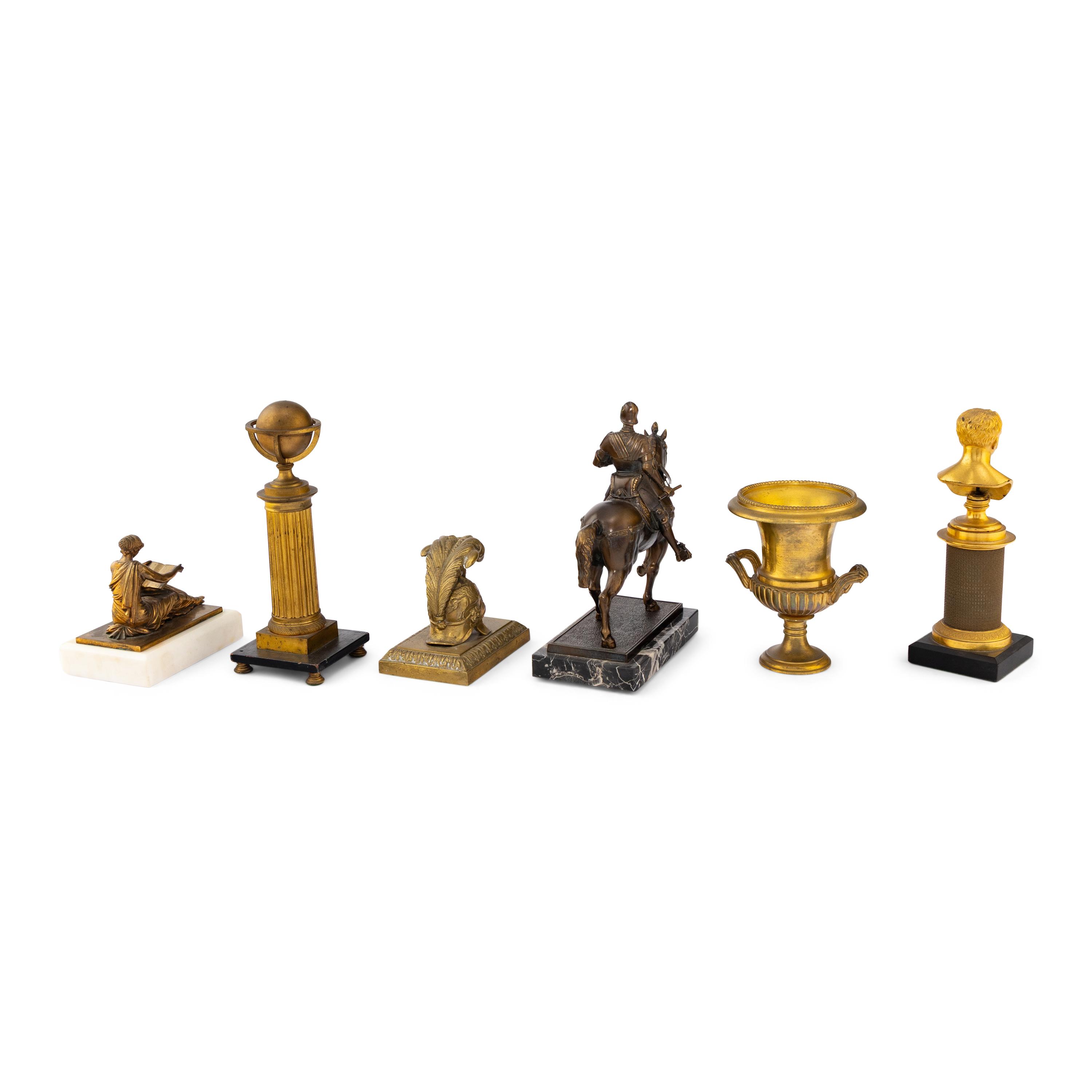 A Collection of Grand Tour Style Gilt Metal Articles