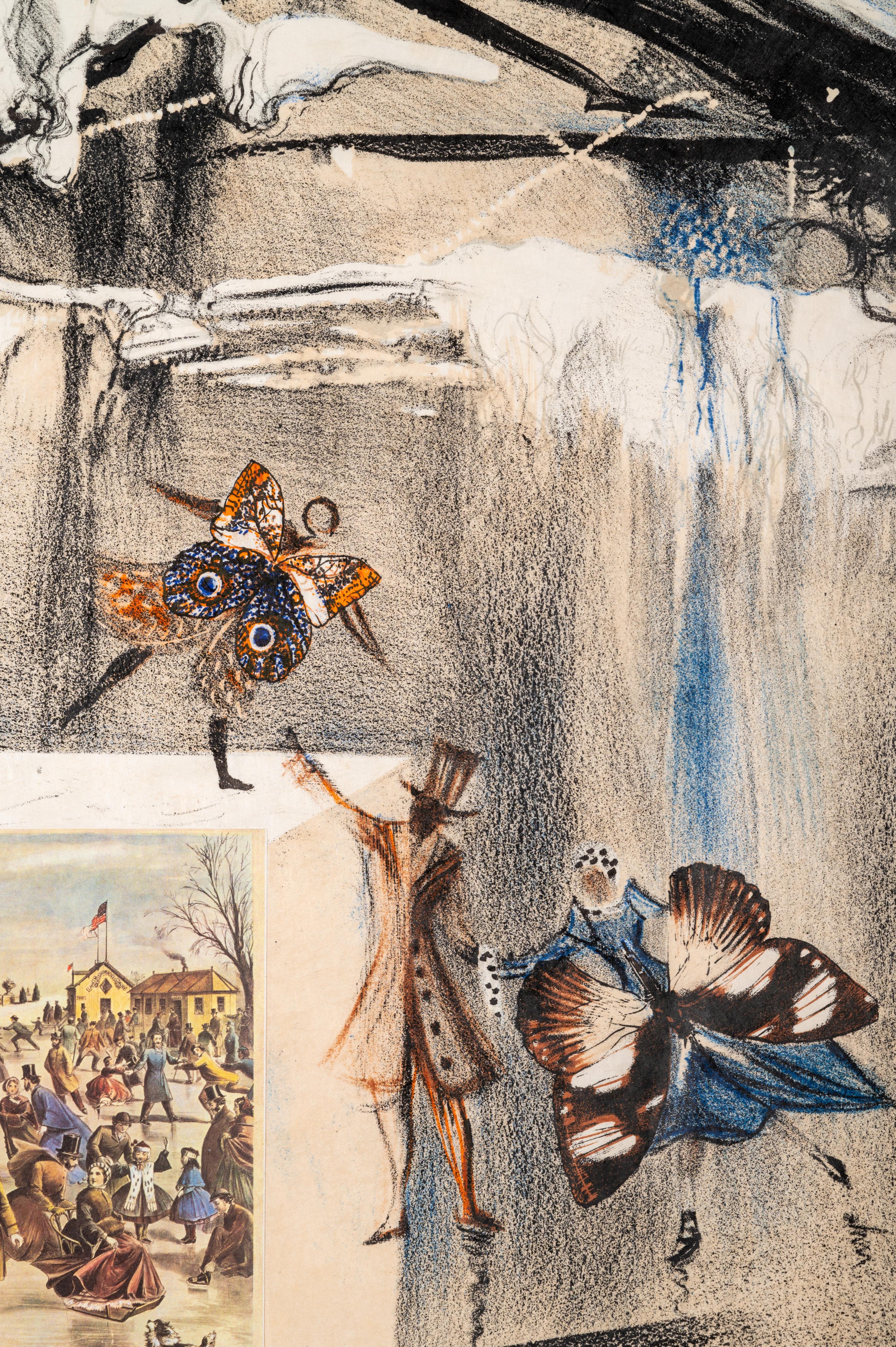 Five Prints from Currier & Ives as Interpreted by Salvador Dali (including New York Central Park Winter; American Trotting Horses No. 2; Les Fleurs et Fruits; American Yachting Scene; Fire! Fire! Fire!)