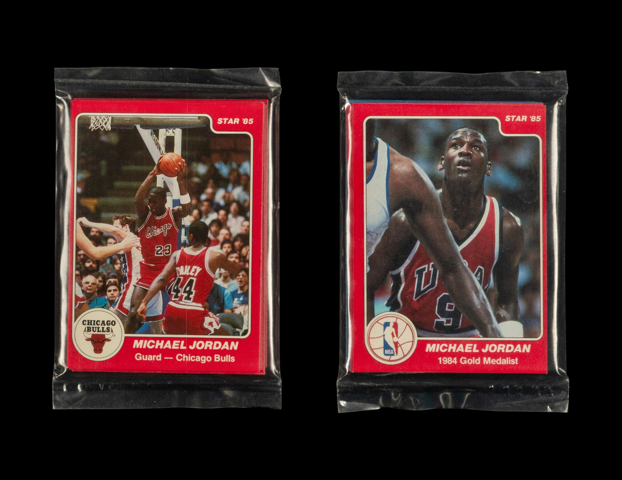 A 1984-85 Star Basketball Unopened NBA Team Bags Complete Set Including Chicago Bulls Michael Jordan Rookie No. 101