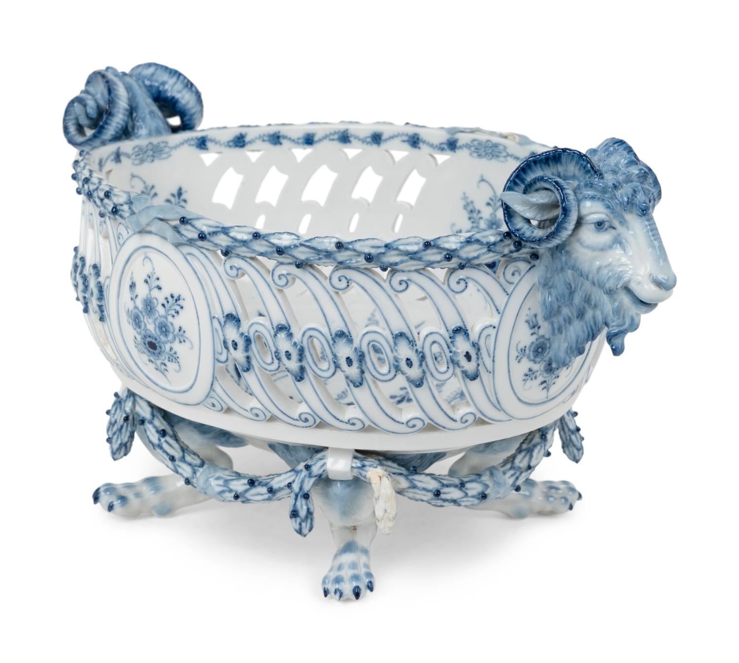 A Meissen Porcelain Reticulated Center Bowl
