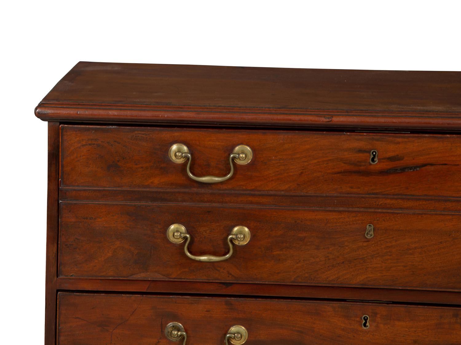A George III Mahogany Bureau Chest