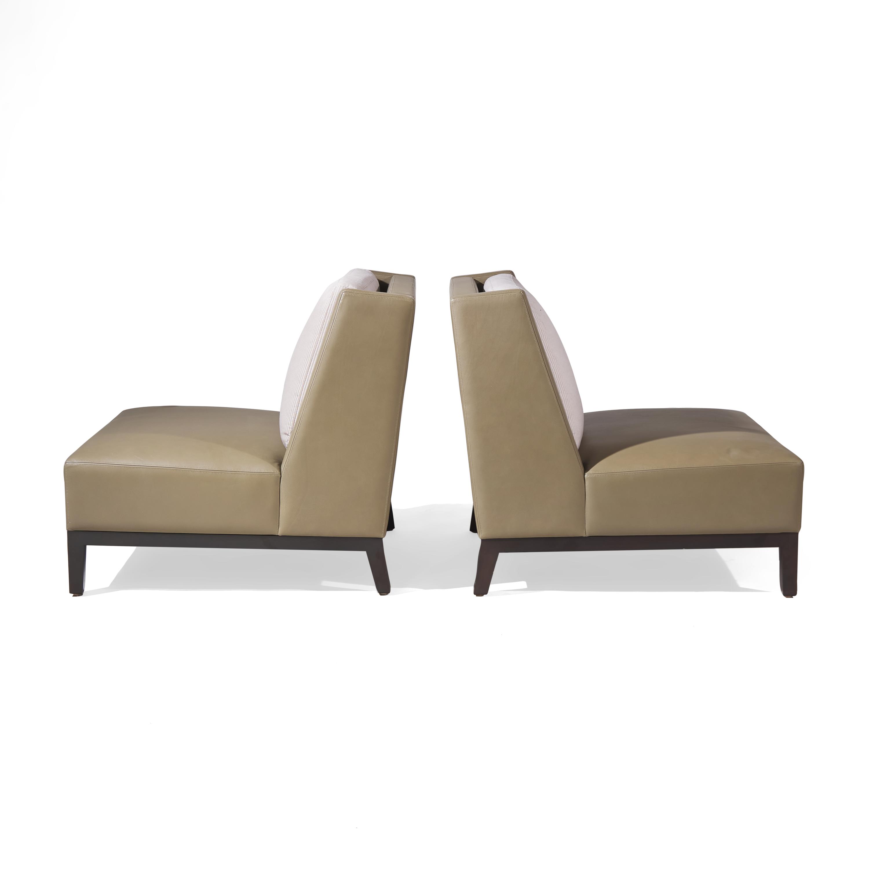 A Pair of Christian Liaigre Low Chairs
