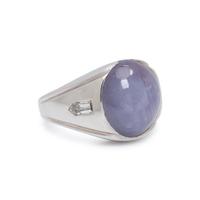 STAR SAPPHIRE AND DIAMOND RING