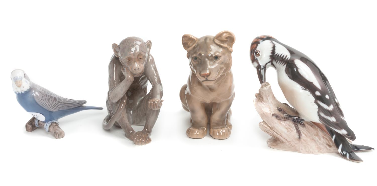Four Bing & Grondahl Porcelain Figures Height of tallest 6 1/4 inches. — 20TH CENTURY