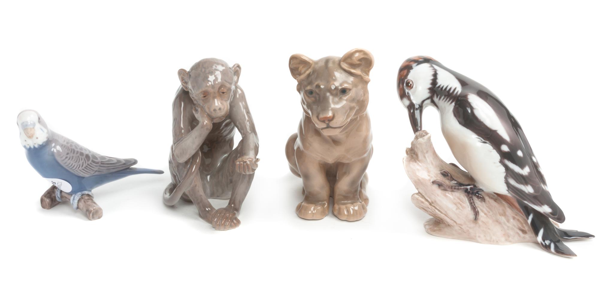 Four Bing & Grondahl Porcelain Figures Height of tallest 6 1/4 inches. — 20TH CENTURY