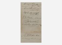 [Presidential] Polk, James K., and James Buchanan, et al. : Autograph Sheet of President James K. Polk and His Cabinet