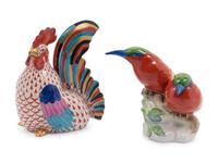 Two Herend Porcelain Bird Figures