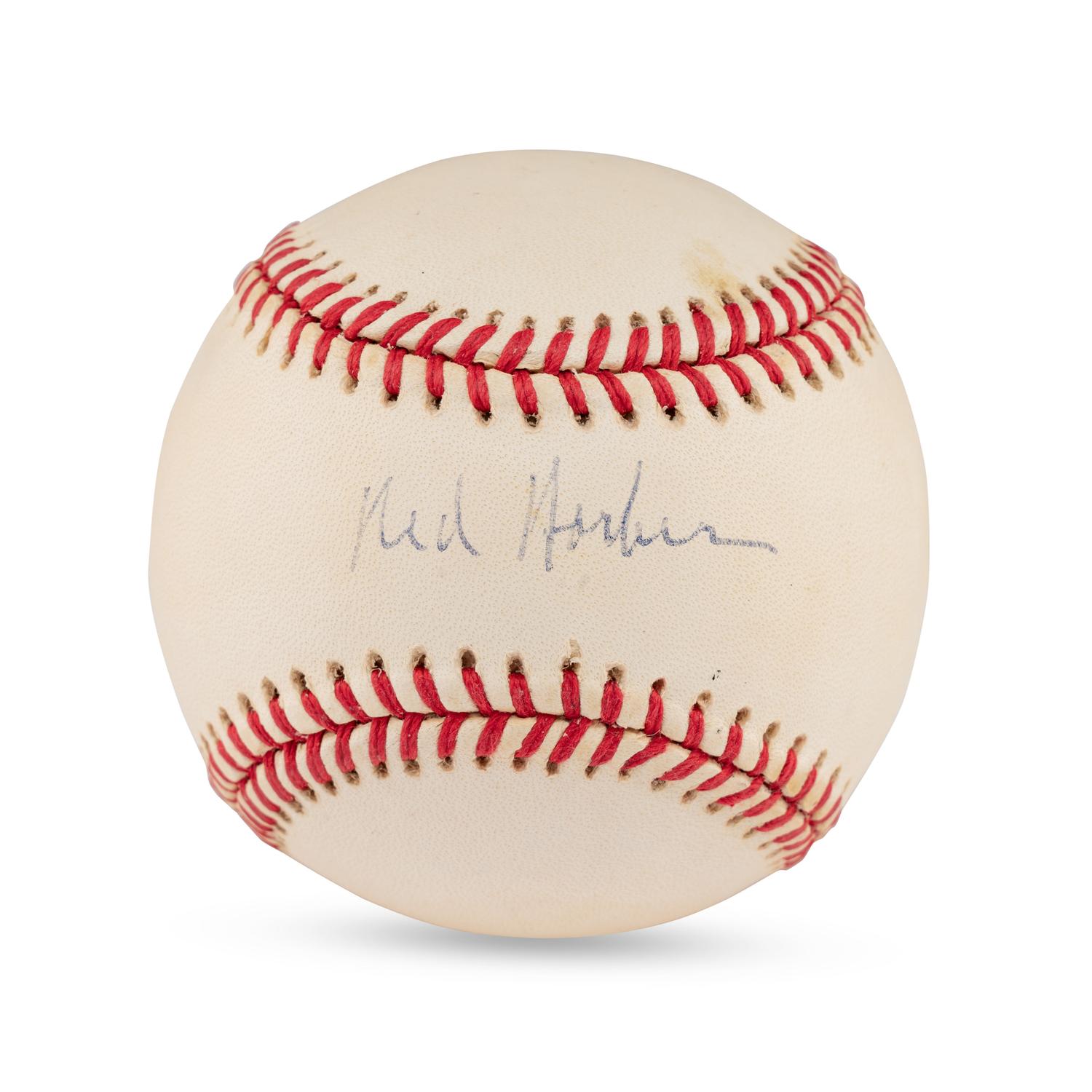 A Red Barber Single Signed Autograph Baseball (Beckett Authentication Services Hologram)