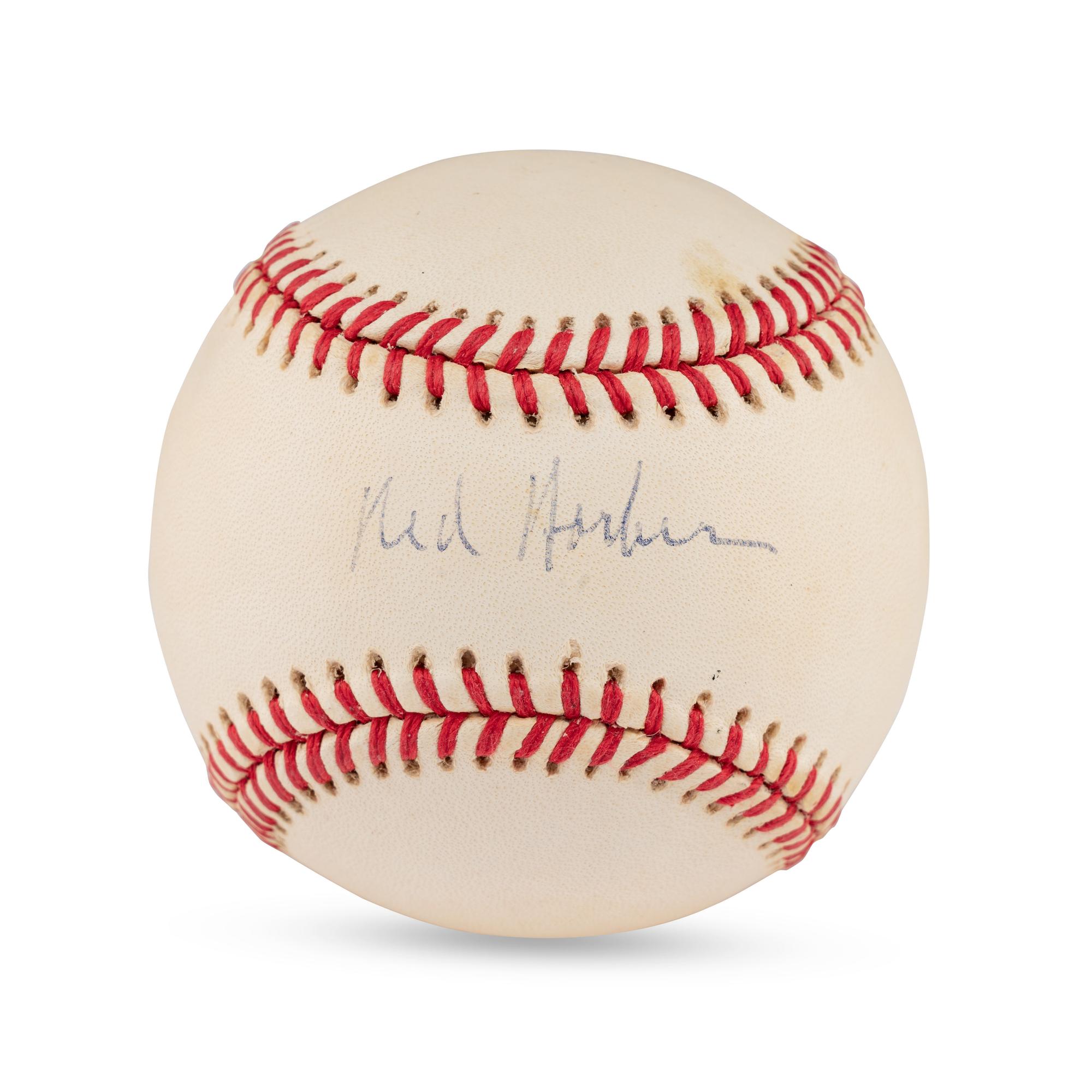 A Red Barber Single Signed Autograph Baseball (Beckett Authentication Services Hologram)