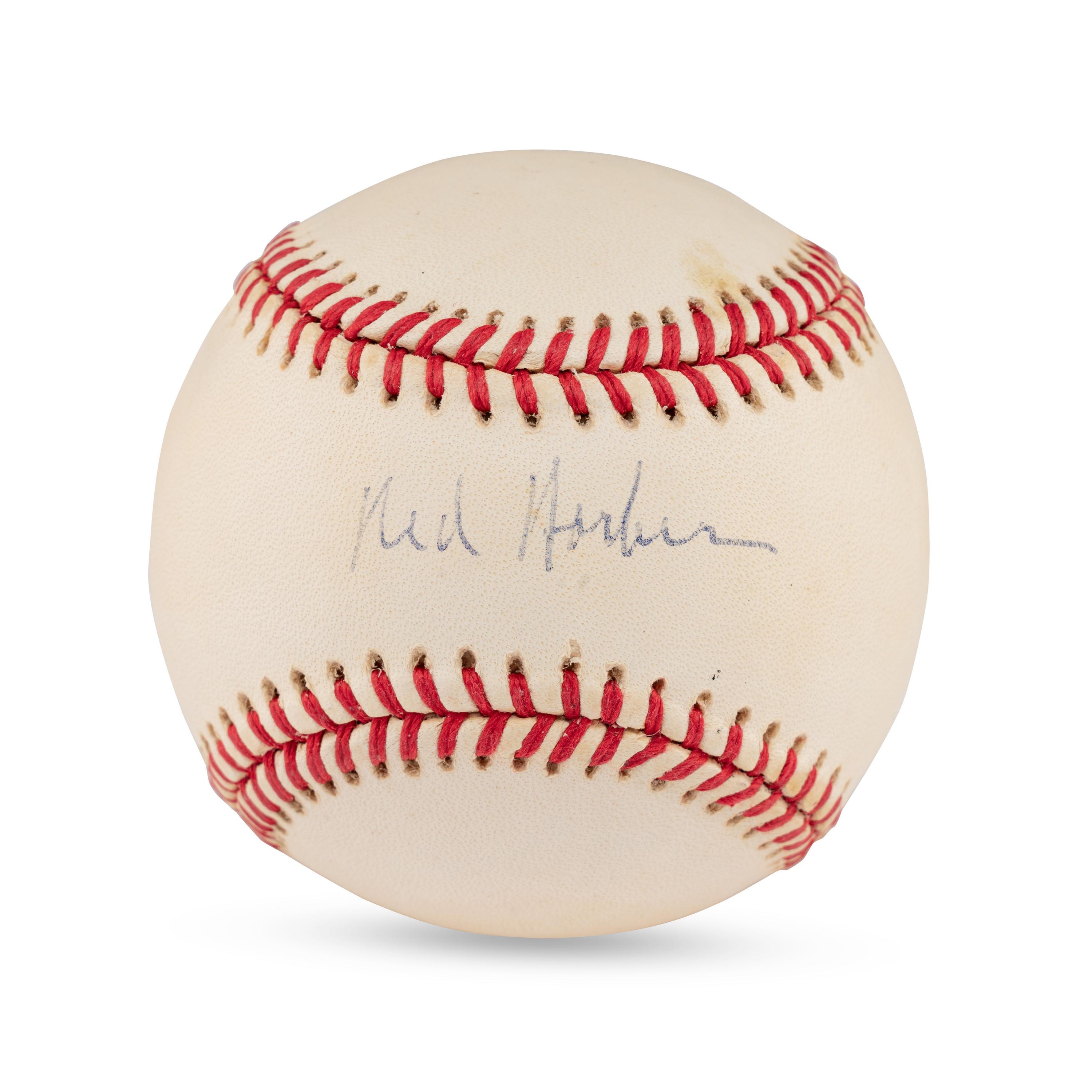 A Red Barber Single Signed Autograph Baseball (Beckett Authentication Services Hologram)