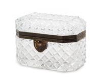 A French Cut Glass and Bronze Box Width 6 1/4 inches. — 19TH CENTURY
