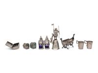 A Group of Nine Silver Table Articles