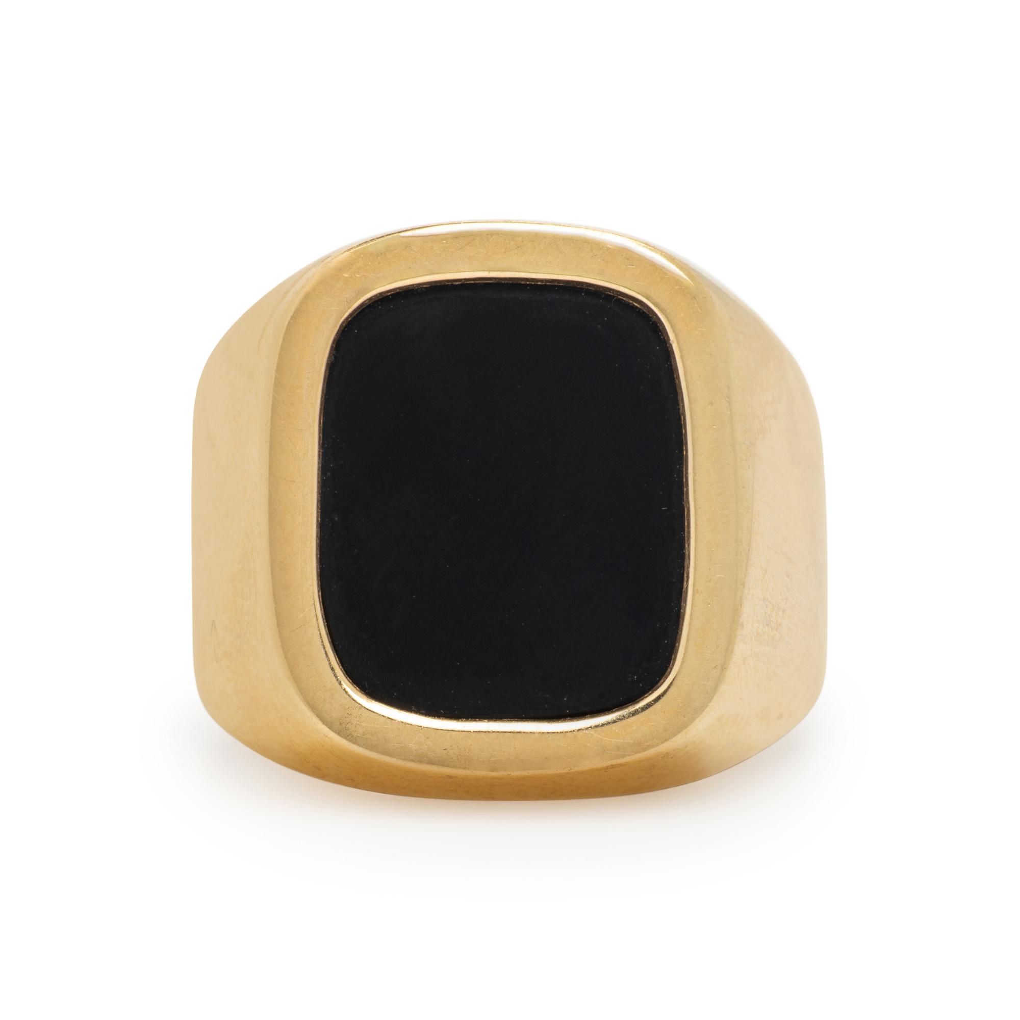 Yellow Gold and Onyx Ring