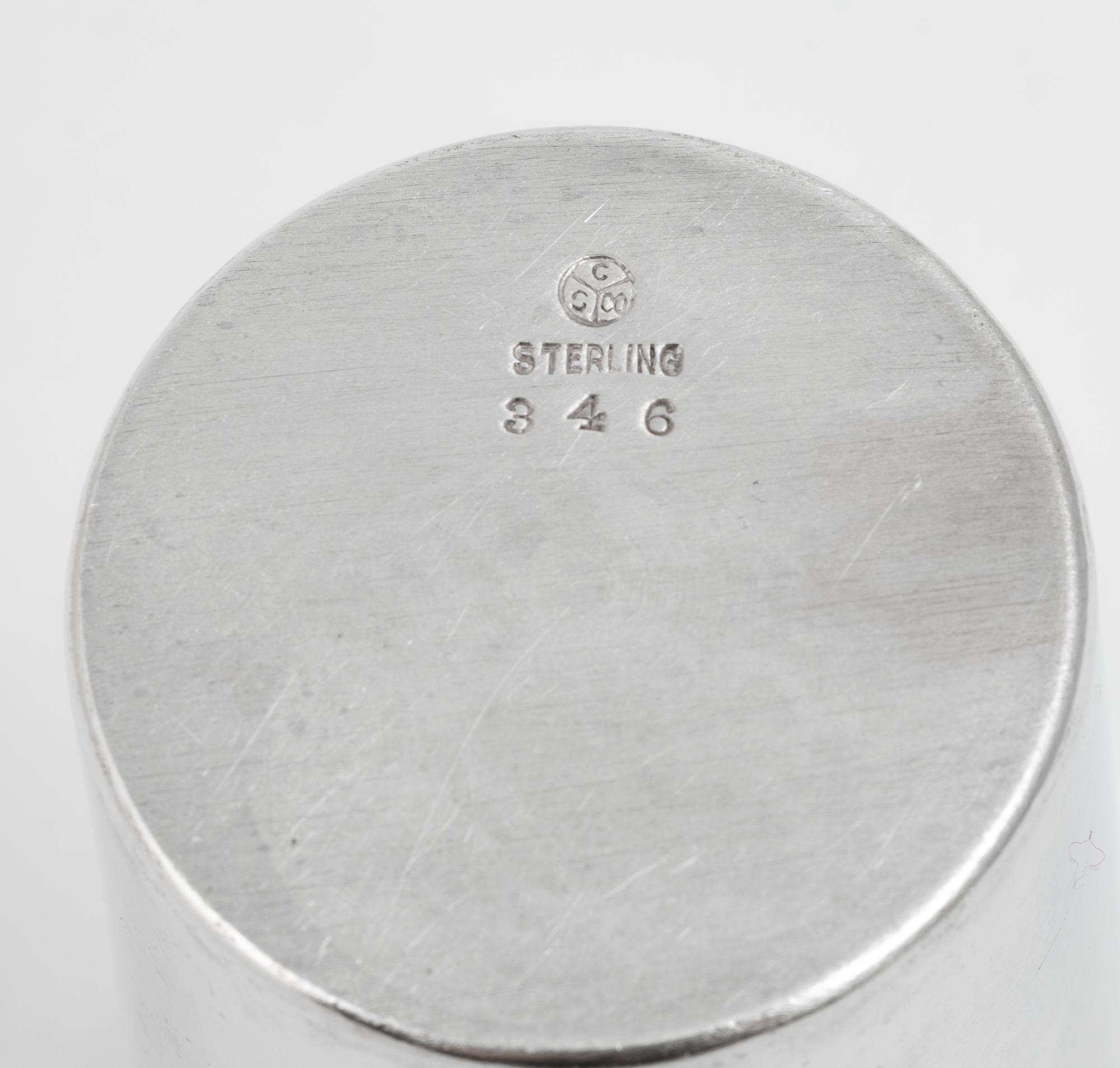 A Set of Nine American Silver Tumblers