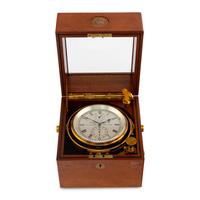 An English Two-Day Brass and Mahogany Cased Ship's Chronometer