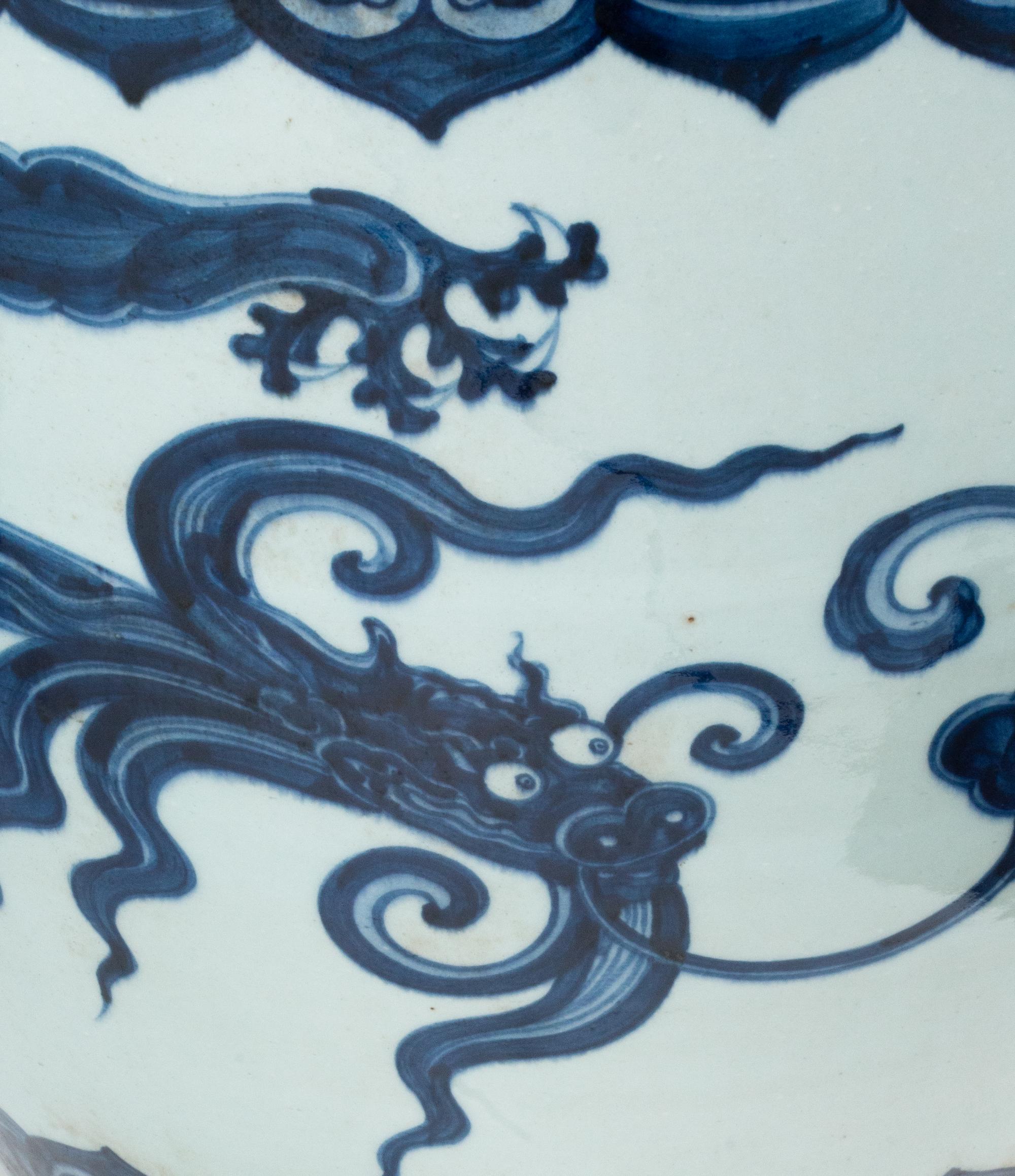 A Pair of Chinese Blue and White Porcelain Jardinières