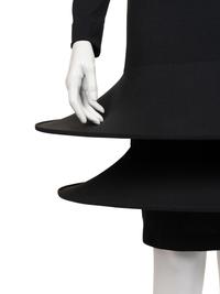 Unlabeled Haute Couture Double Hooped Skirt Knit Dress, Attributed to Pierre Cardin, 1990-2000s