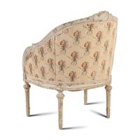 A Louis XVI Style Painted Bergere
