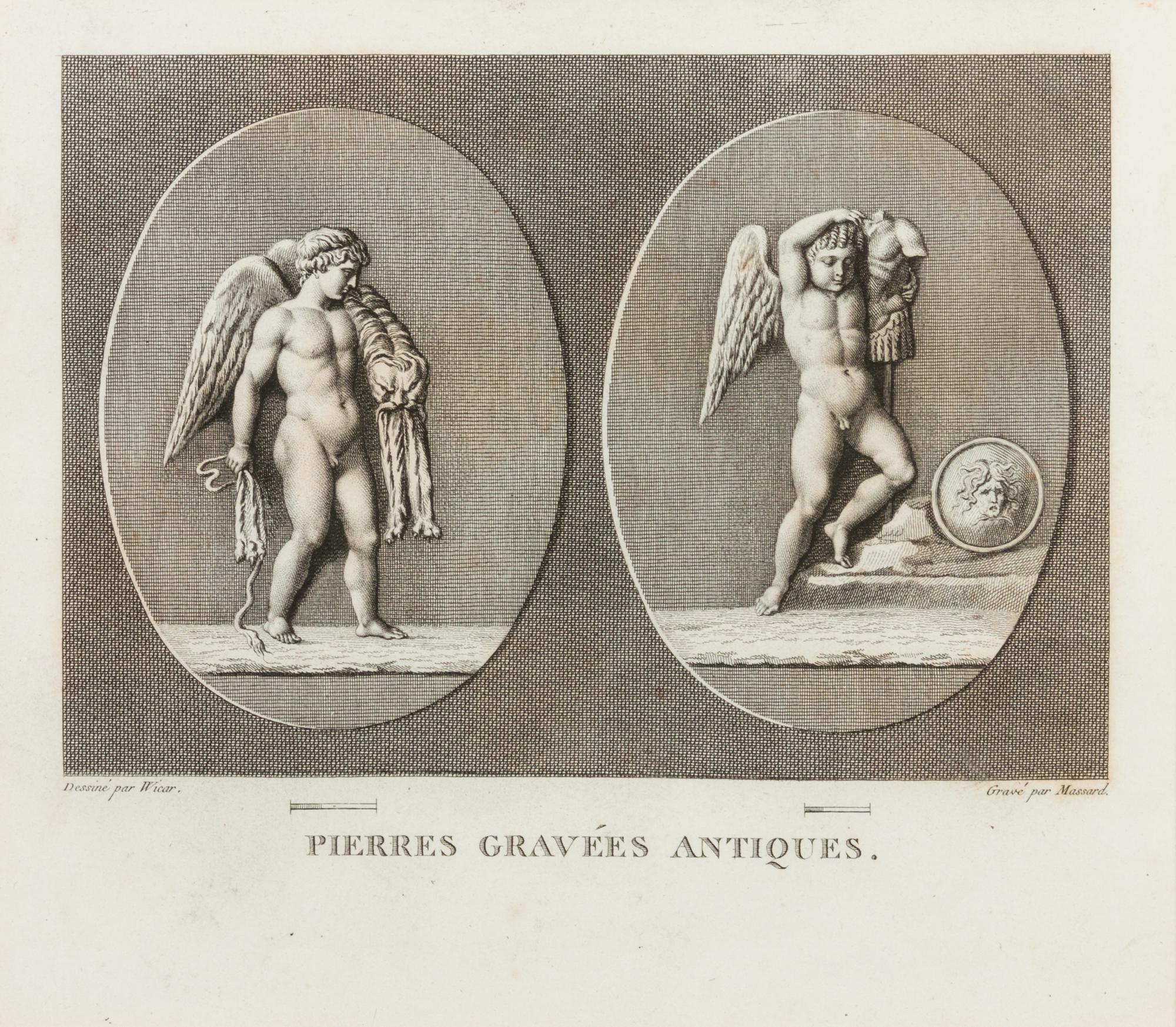 A Collection of Six French Prints of Classical Statues Largest: 9 x 11 inches. — AFTER J.B. WICAR