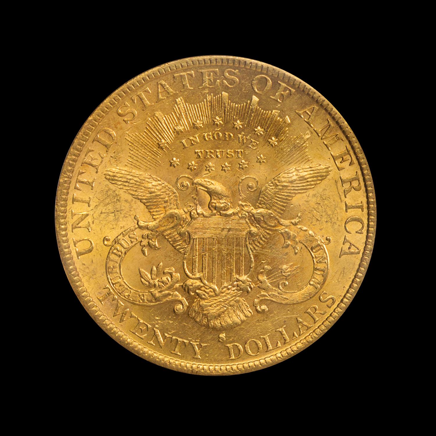 A United States 1893-S Liberty Head $20 Gold Coin