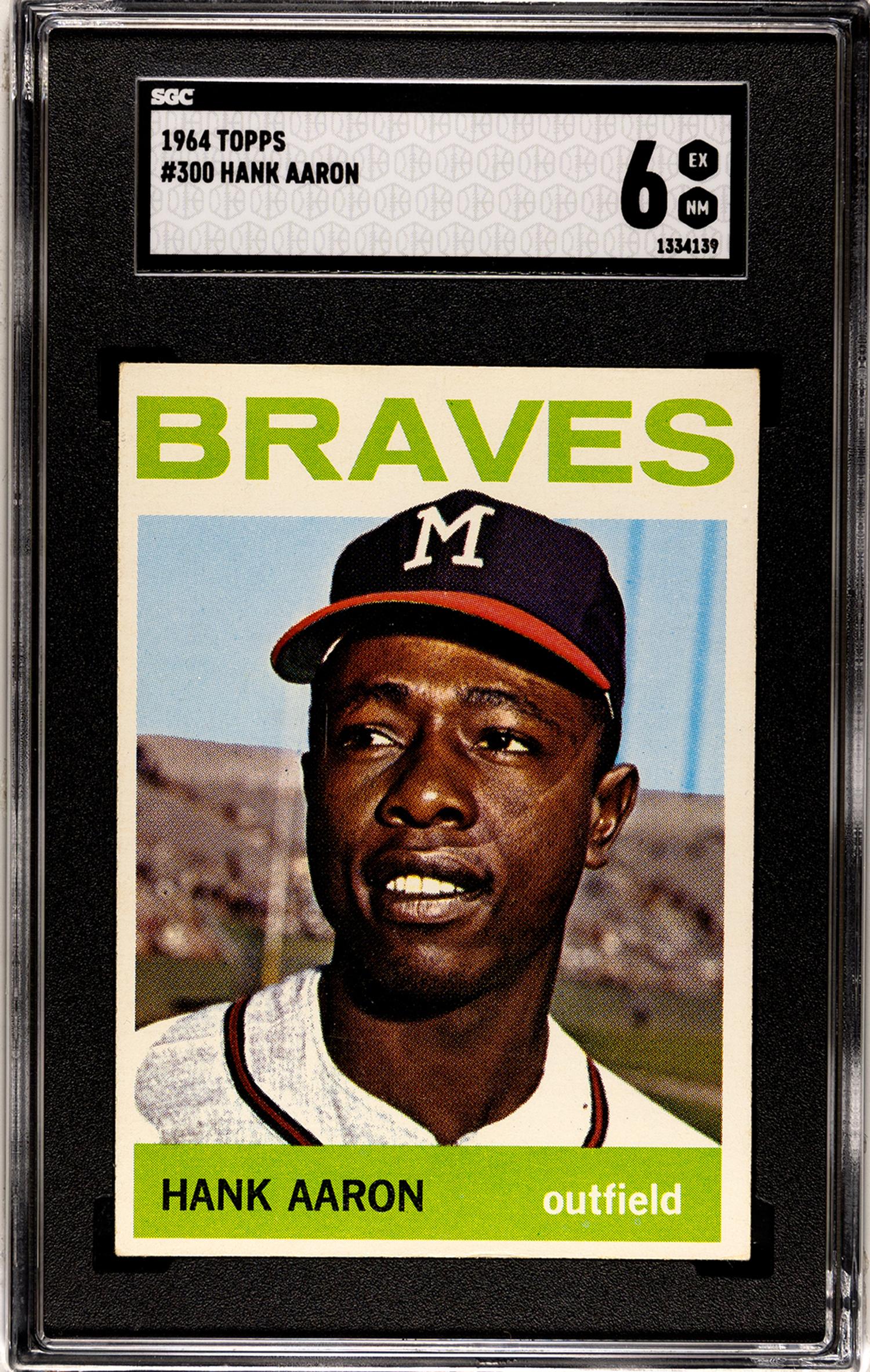 A 1964 Topps Hank Aaron Baseball Card No. 300 (SGC 6 EX-NM)