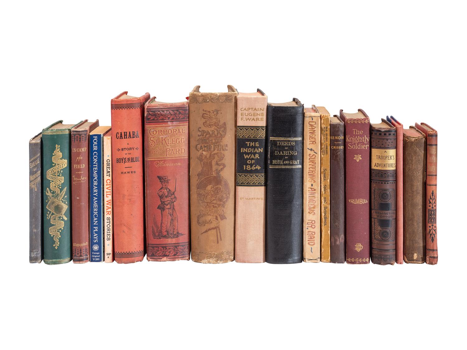[CIVIL WAR]. Soldiers' memoirs involving the Civil War and other conflicts. Group of 30 works.
